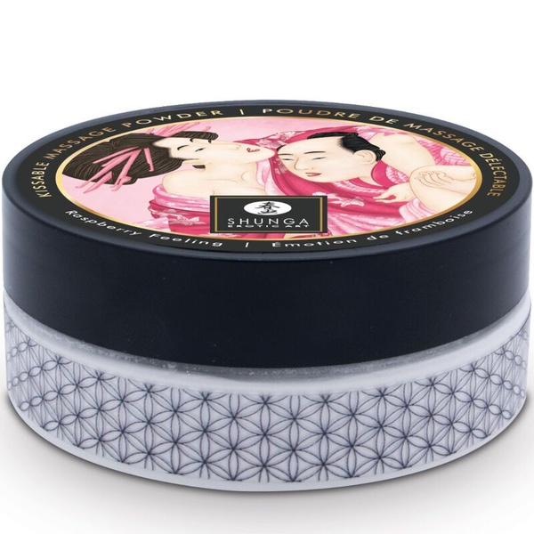 Смачна пудра для оральних ласк Shunga Body Powder - Raspberry feeling (75 грам) SX0588 фото