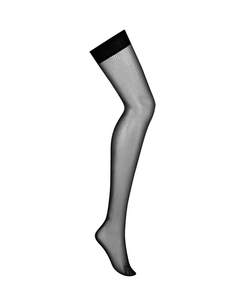 Чулки в сеточку Obsessive S823 stockings, черные, S/M/L 411639 фото