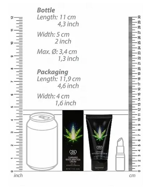 Стимулирующий крем для мужчин Shots - CBD Cannabis Masturbation Cream For Him, 50 ml PHA136 фото