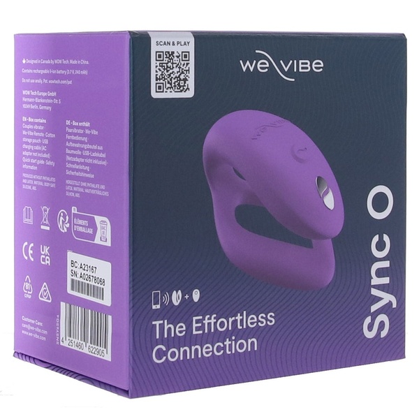 Смарт - Вибратор для пары WE-VIBE SYNC O LIGHT, фиолетовый 22905/WV22905 фото