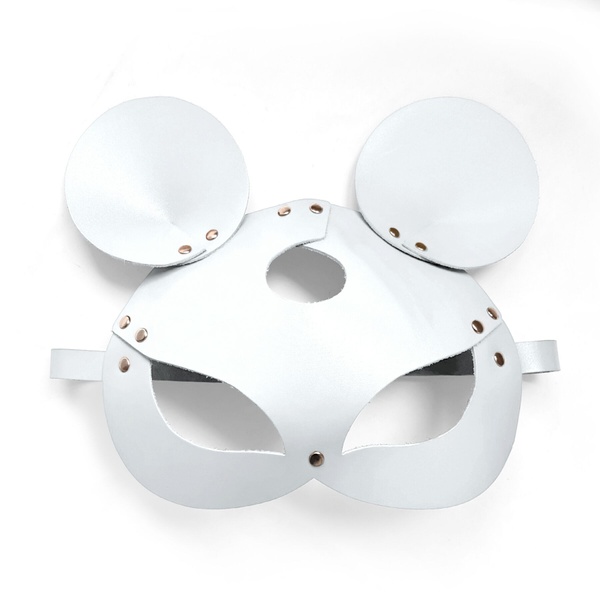 Кожаная маска мышки Art of Sex - Mouse Mask, цвет Белый SO9651 фото
