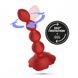Анальная елочка Роза с вибрацией и ротацией Rosaline Crushious, с пультом, силиконовая, красная C24272 фото 7