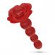 Анальная елочка Роза с вибрацией и ротацией Rosaline Crushious, с пультом, силиконовая, красная C24272 фото 2