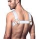 Мужская портупея на грудь из натуральной кожи Feral Feelings - Bulldog Harness White SO9412 фото 2