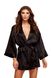 Атласный халатик ALL SATIN ROBE BLACK, XL BAC3203BLKQ фото 1