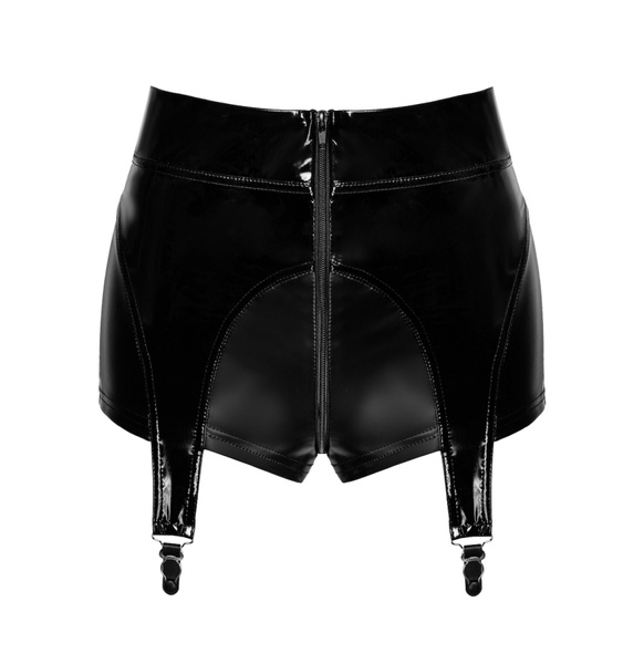 Шортики Noir Handmade F325 Glam suspender wetlook and vinyl shorts - M SX0382 фото