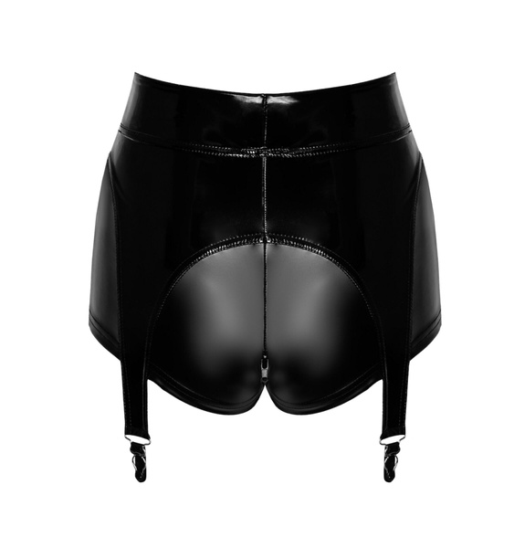 Шортики Noir Handmade F325 Glam suspender wetlook and vinyl shorts - M SX0382 фото