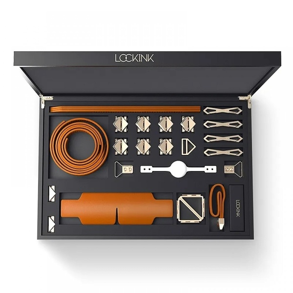 Набор девайсов для БДСМ Lockink, натуральная кожа и металл, коричневый, 7 предметов 800379 /Z-SJ-001-C-ZH фото
