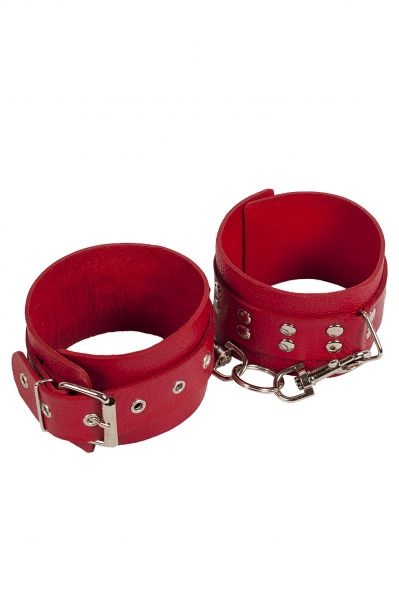 Окови Leather Restraints Leg Cuffs, Red шкіра IODU-280161 фото
