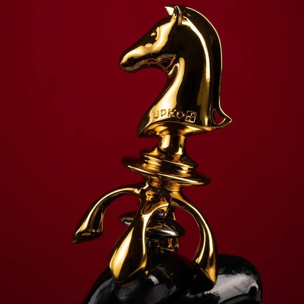 Уретральный катетер Конь из коллекции ,,Шахматы,, с двумя насадками UPKO Knight The Chess U65276 фото