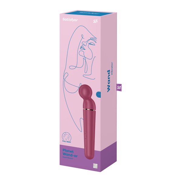 Вибромассажер Satisfyer Planet Wand-er Berry/Rosegold, очень мощный, беспроводной SO8781 фото