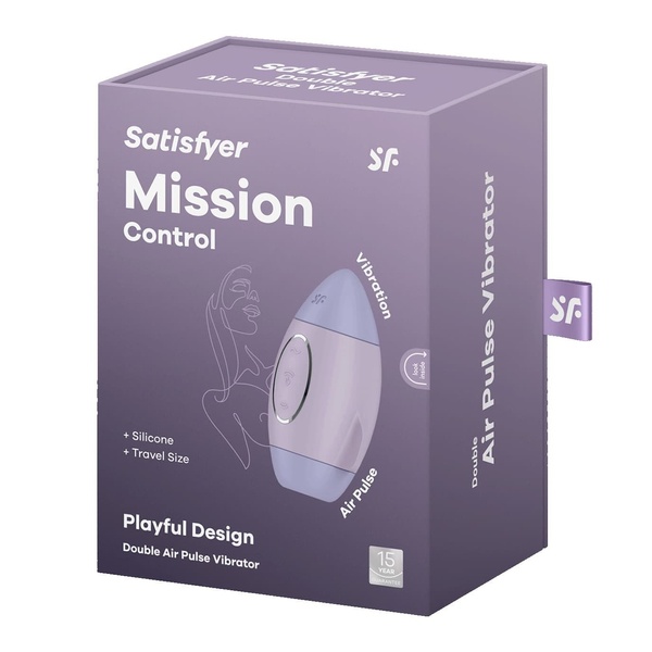 Вакуумный стимулятор с вибрацией Satisfyer Mission Control Violet, 2 независимых мотора SO8970 фото