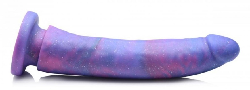 Фаллоимитатор реалистичный, с блестками, фиолетовый, 20.3 см 04034 /AG592 фото