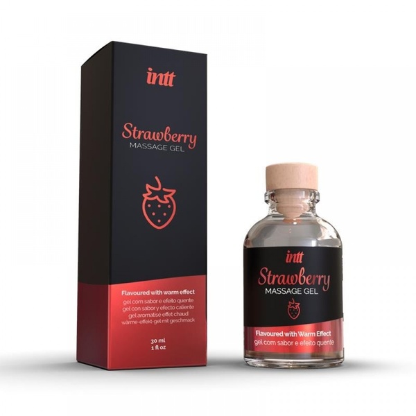 Съедобный массажный гель для интимных зон Intt Strawberry 30 мл IN73974 фото