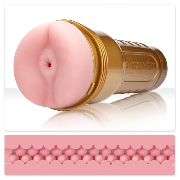 Масурбатор в колбе анус Fleshlight Pink Butt Stamina Training Unit (STU) (RP), рельефный, киберкожа FL19402 фото