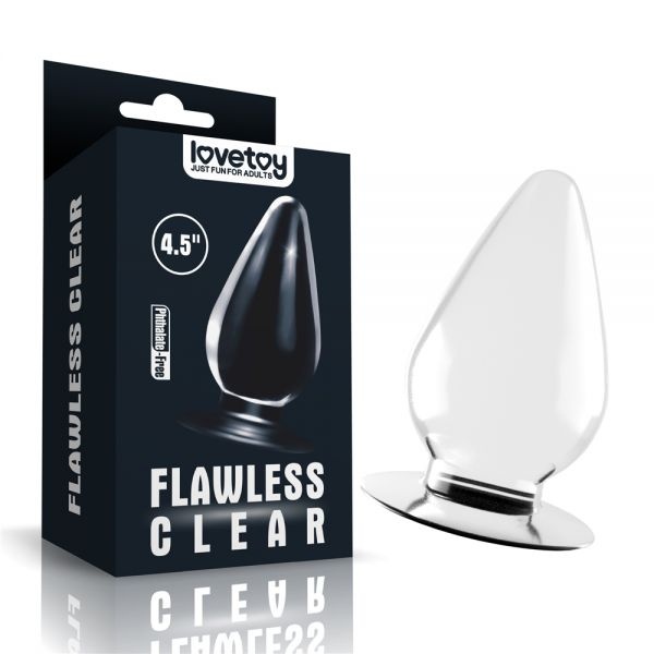 Анальний затор 4.5'' Flawless Clear Anal Plug, Clear RDNI-310206 фото