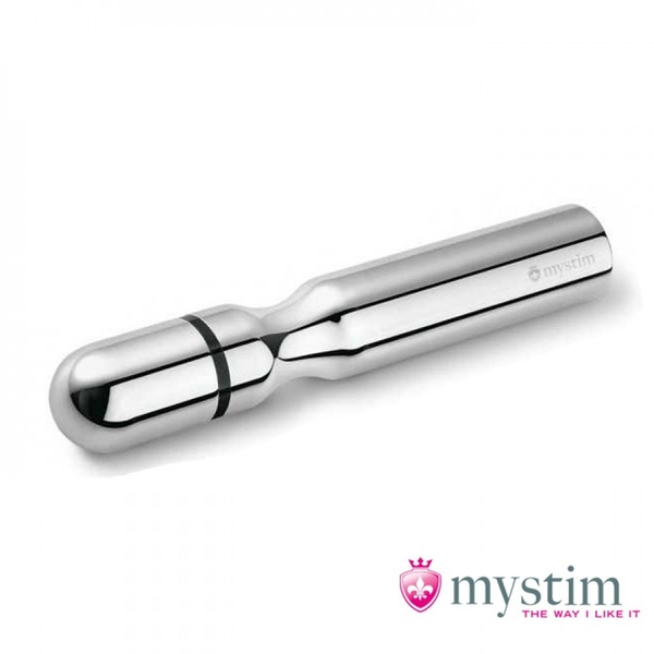 Анально-Вагинальный Електростимулятор Mystim-Double Dann, серебряный, 15.5 х 2.5 см MS46130 фото