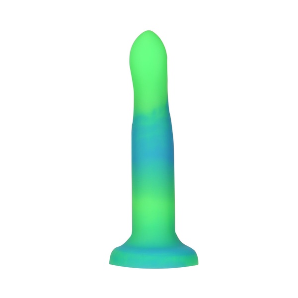 Светящийся в темноте фаллоимитатор ADDICTION Rave 8″ Glow in the Dark Dildo Blue Green, 20,3 см SO6849 фото