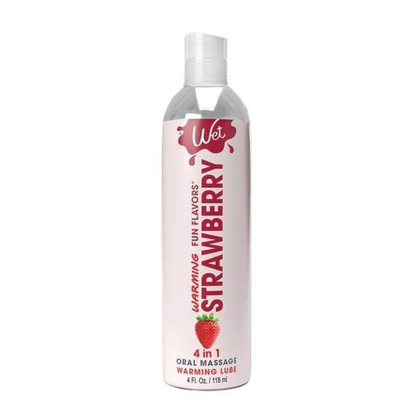 Лубрикант со вкусом клубники Wet Strawberry с согревающим эффектом, 118 мл WT20424 фото